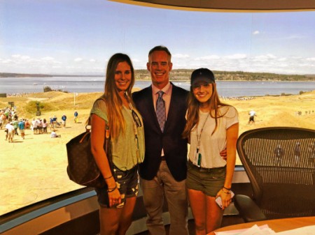 Joe Buck with his daughters Natalie and Trudy